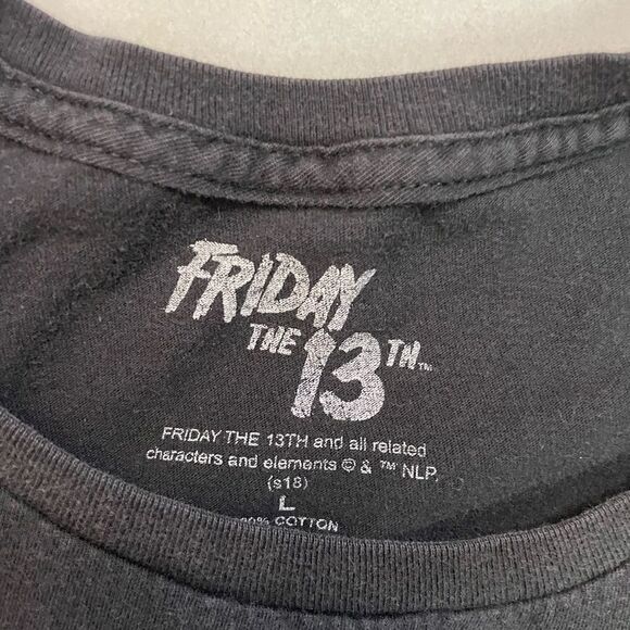 Friday The 13th Jason Mask Movie Graphic T-shirt Men Large Black Short Sleeve - Picture 4 of 5